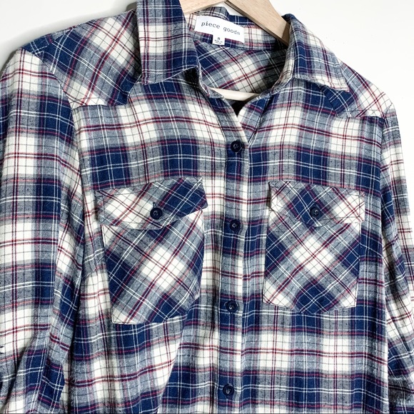 PLAID FLANNEL BUTTON DOWN MAXI DRESS - Picture 3 of 10